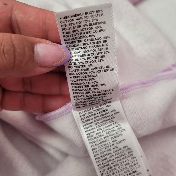 Spotted Zebra Girls Hooded Sweatshirt Dress Smile Often Stitched Purple Size XL - Picture 10 of 12